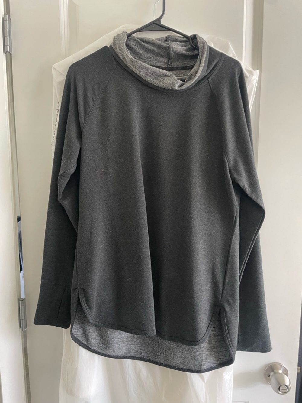 Cozy Lightweight Mock Neck Pullover - Charcoal
